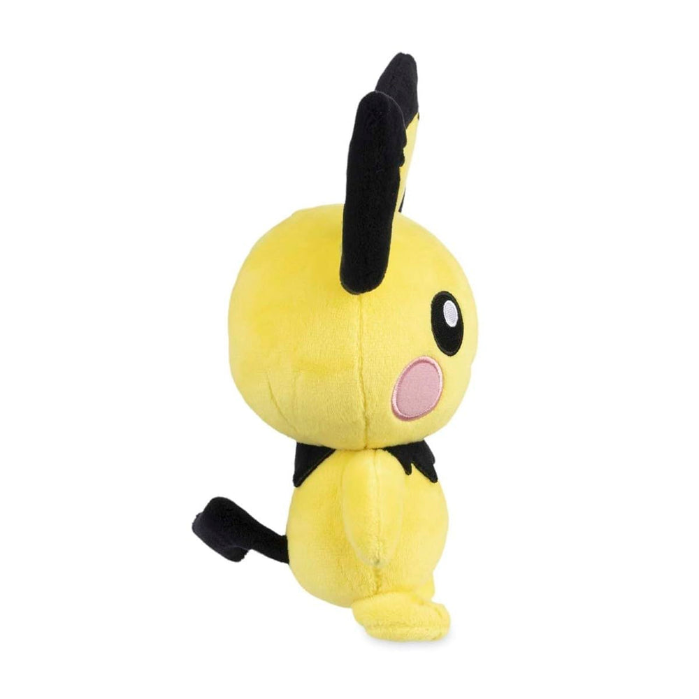 Pokémon Center Pichu Plush embroidery on rosy cheeks enhances charm