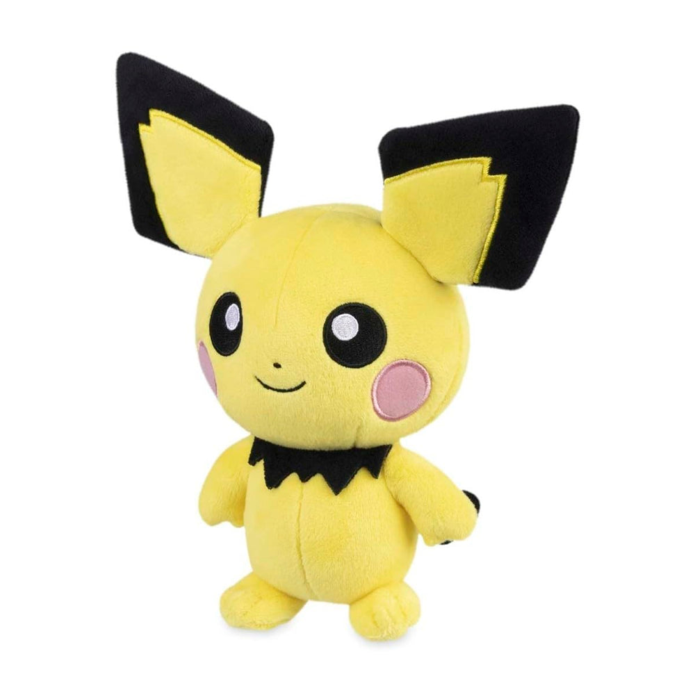 Pokémon Center Pichu Poké Plush front view with soft inviting fabric