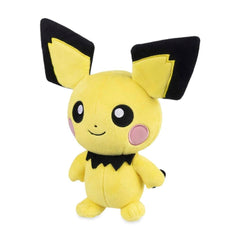 Pokémon Center Pichu Poké Plush front view with soft inviting fabric