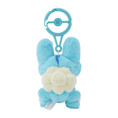 Pokémon Center Froakie plush close-up with soft fabric and detailed embroidery.