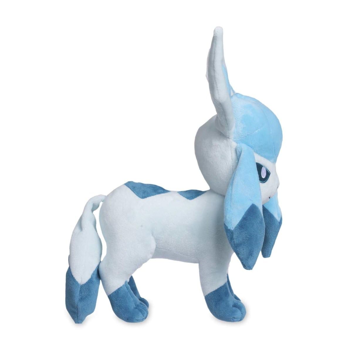 Glaceon plush on a couch for decorative display and gentle play