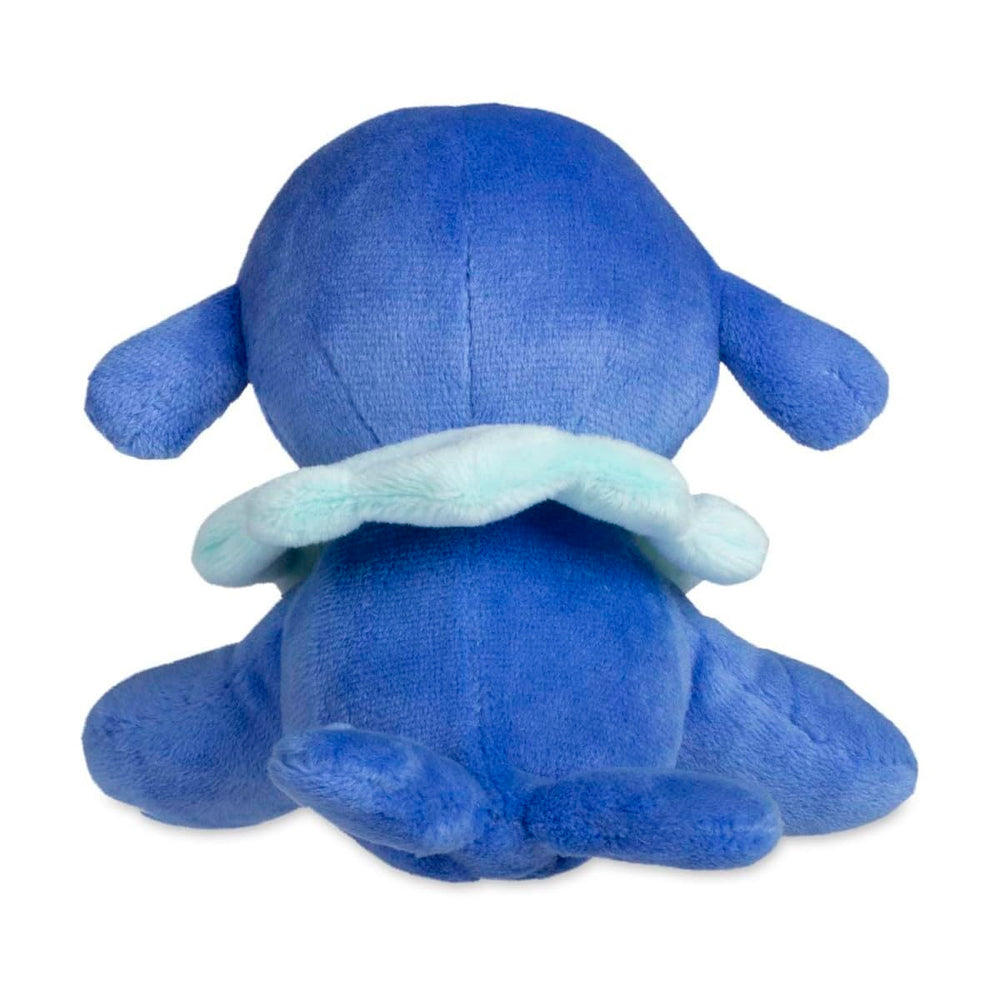 Pokémon Center Popplio Sitting Cuties packaging image highlights display option.