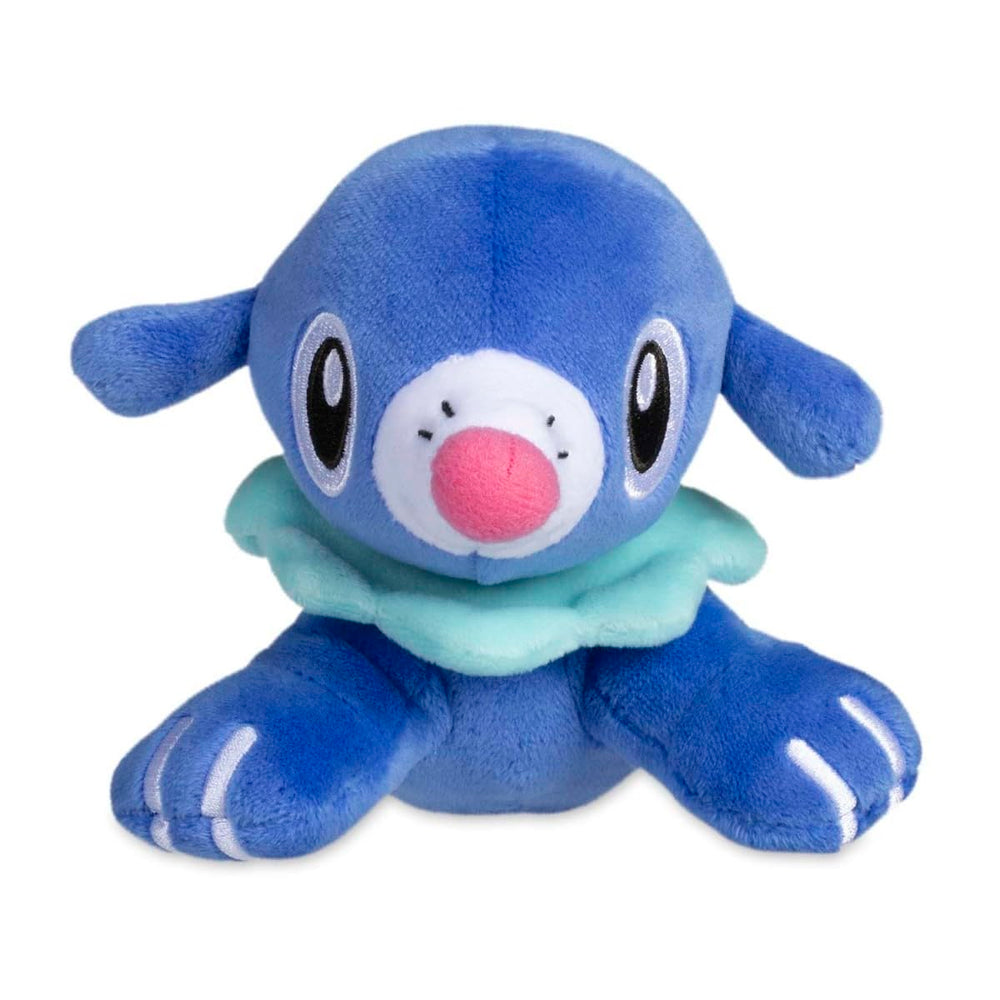 Pokémon Center Popplio Sitting Cuties Plush side view designed to sit on shelves.