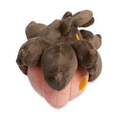Weighted Pumpkaboo plush with microbeads stays upright on flat surfaces.