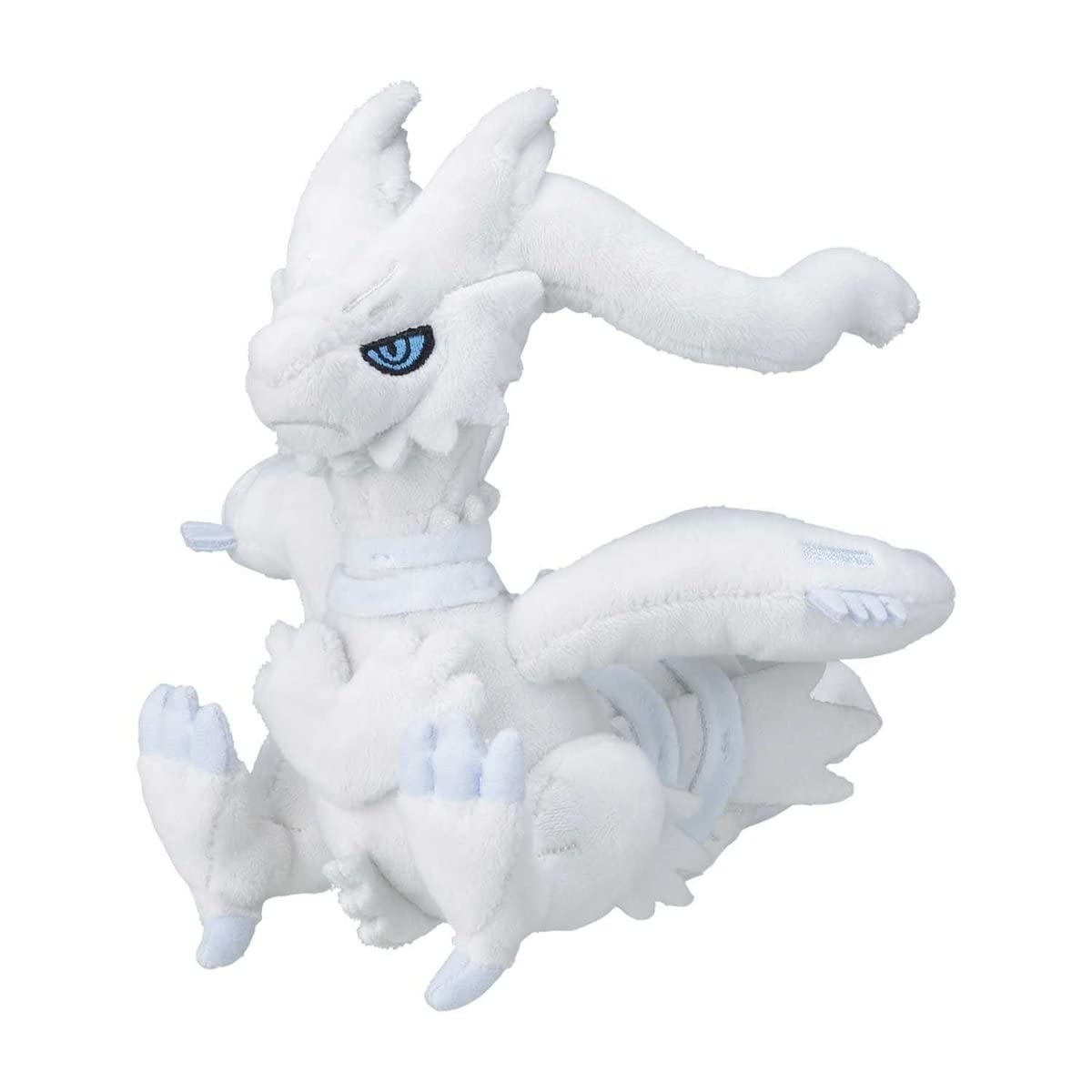 Pokemon Center Reshiram Sitting Cuties plush, front view, ideal desk display.