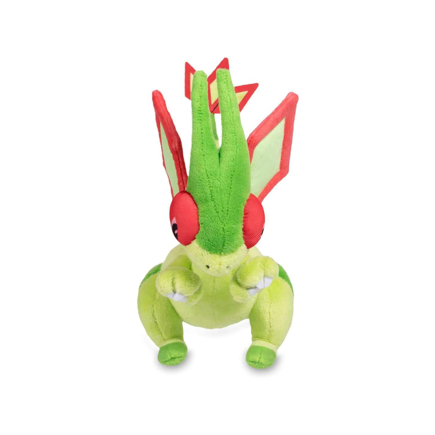 Detailed face features of Flygon plush add adorable collectible charm
