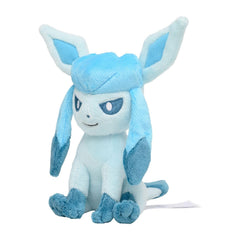 Pokemon Center Glaceon Plush front view for cuddles and display.