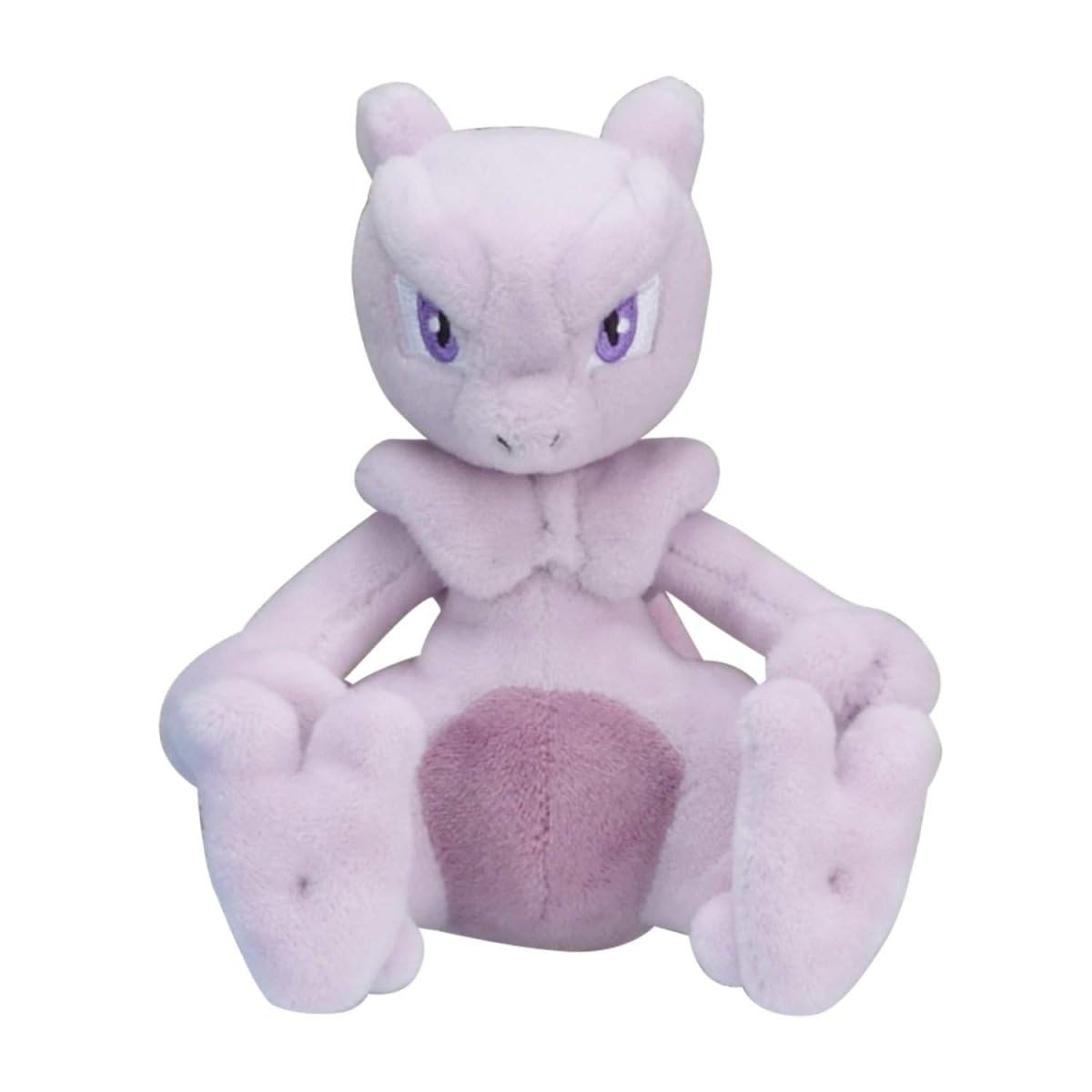 Pokemon Center Mewtwo Plush, front view, ideal for display and cuddling