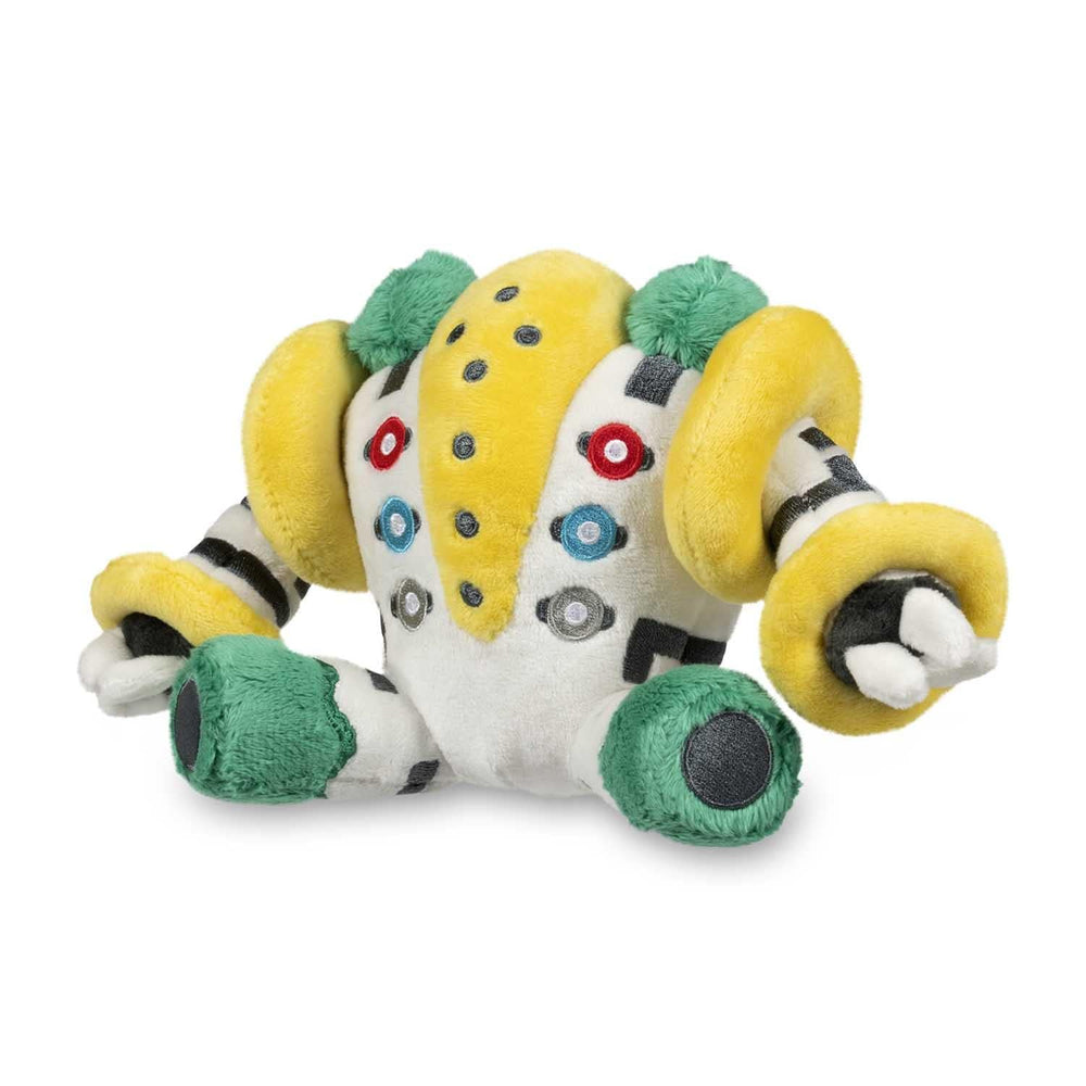 Pokémon Center Regigigas plush front view, soft fabric ideal for display and cuddling