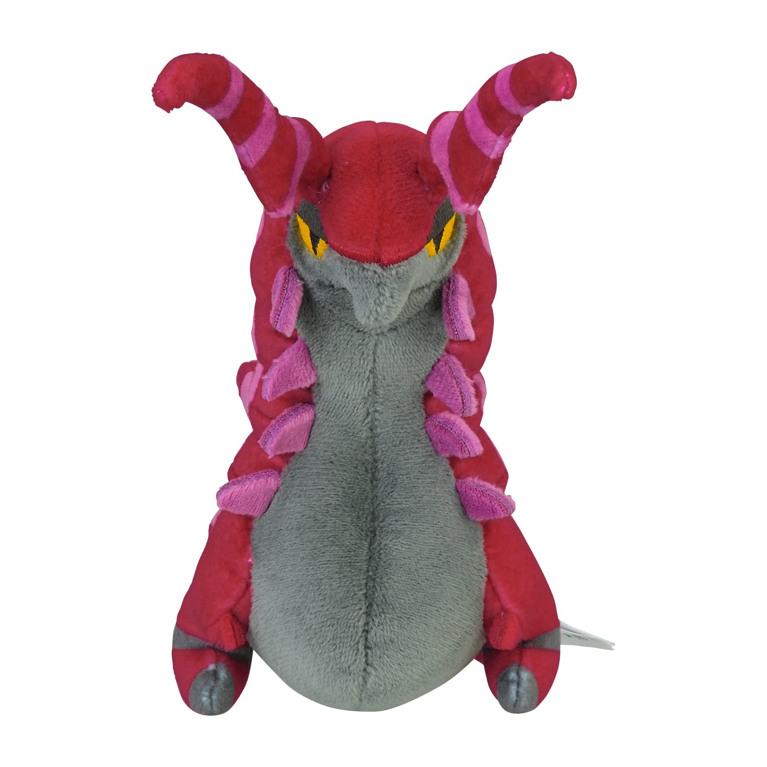 Pokemon Center Sitting Cuties Scolipede plush side view, soft fabric for hugging.