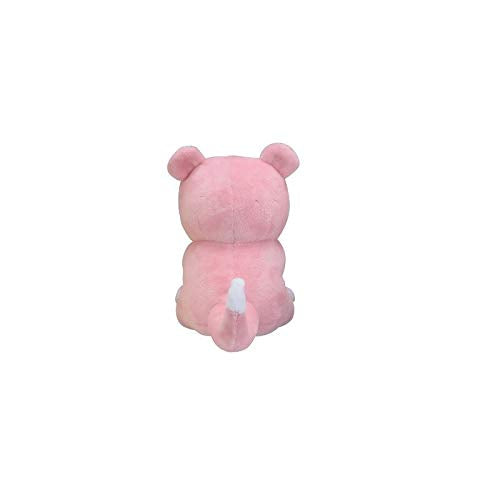 Slowpoke plush face detail showing soft texture and cheerful expression.