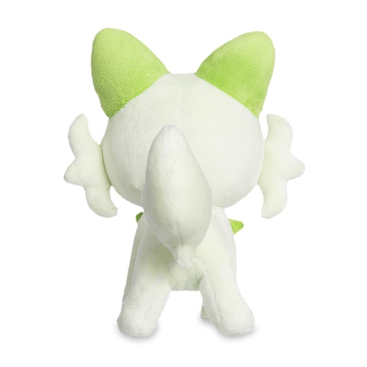 Pokemon Center Sprigatito plush compact size fits desks and bags.