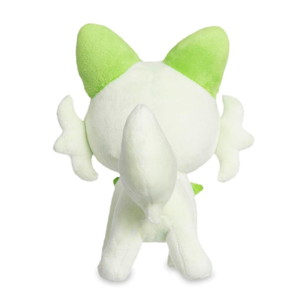 Pokemon Center Sprigatito plush compact size fits desks and bags.
