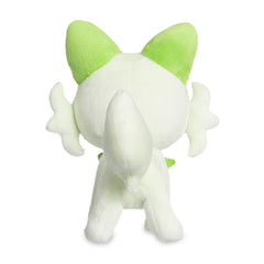Pokemon Center Sprigatito plush compact size fits desks and bags.