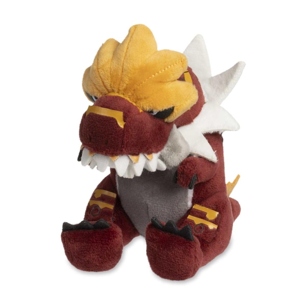 Pokémon Center Tyrantrum Sitting Cuties plush, front view, ideal desk buddy and display piece