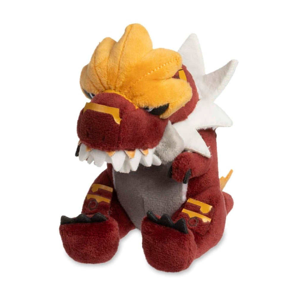 Pokémon Center Tyrantrum Sitting Cuties plush, front view, ideal desk buddy and display piece