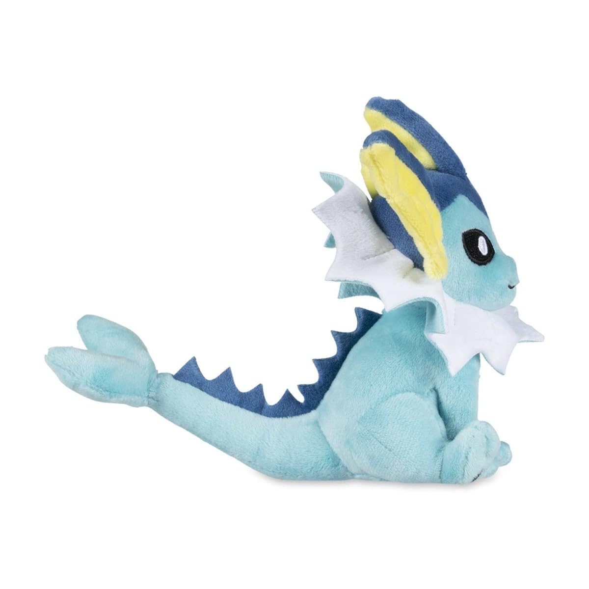 Pokémon Center Vaporeon Sitting Cuties Plush angled shot highlighting soft materials