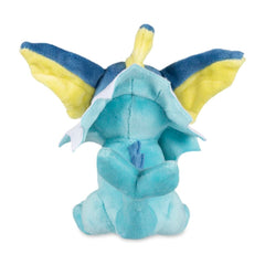 Pokémon Center Vaporeon Sitting Cuties Plush back view demonstrating lightweight care