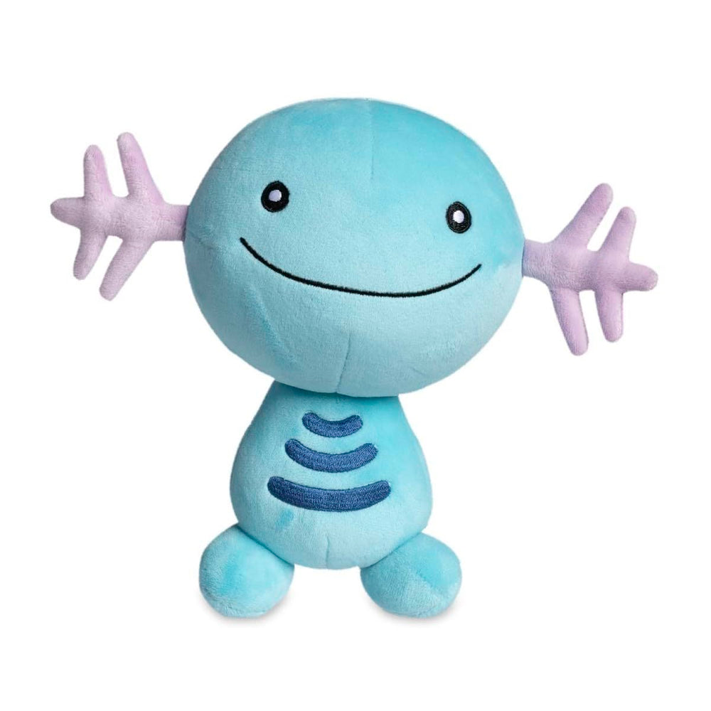 Wooper plush embroidery detail highlights durable stitching and character charm.