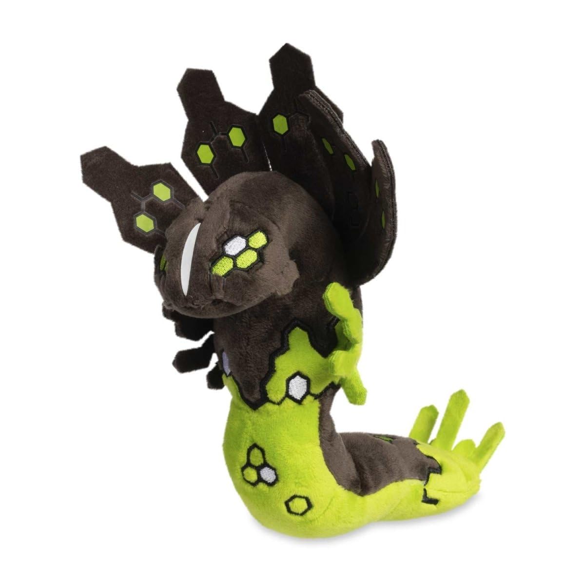 Pokémon Center Zygarde 50% Forme Sitting Cuties Plush front view sits upright on a desk