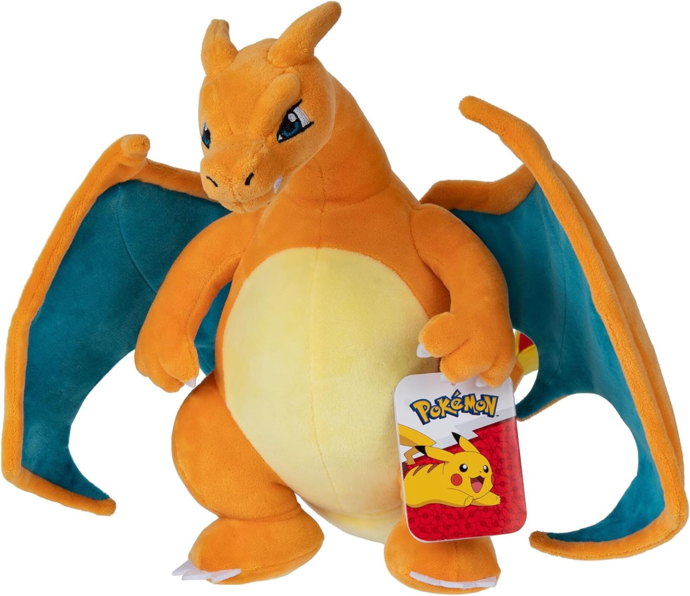 Pokemon Charizard 30cm plush front view with ultra-soft fabric for cuddling.