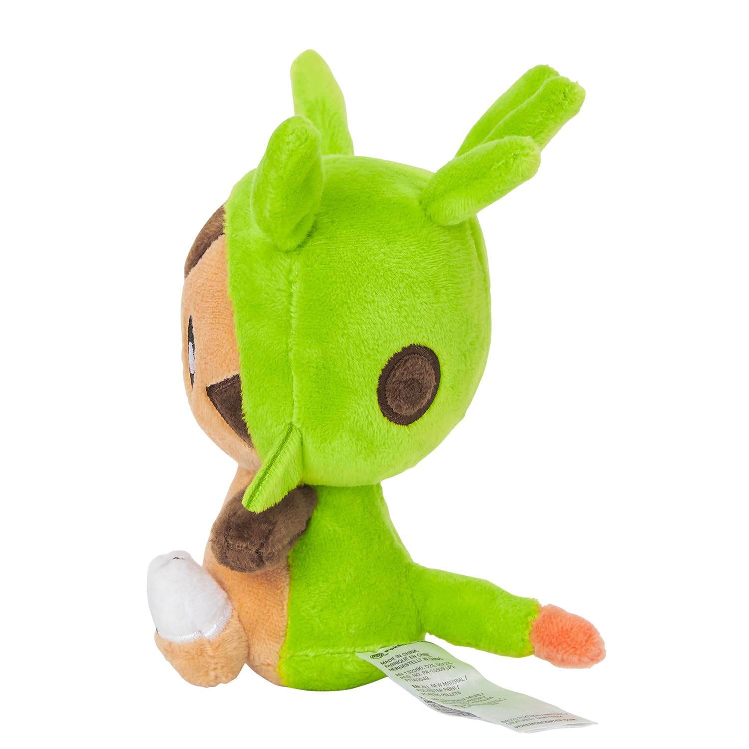 Chespin Sitting Cuties plush, palm-sized buddy ideal for shelves or desks.
