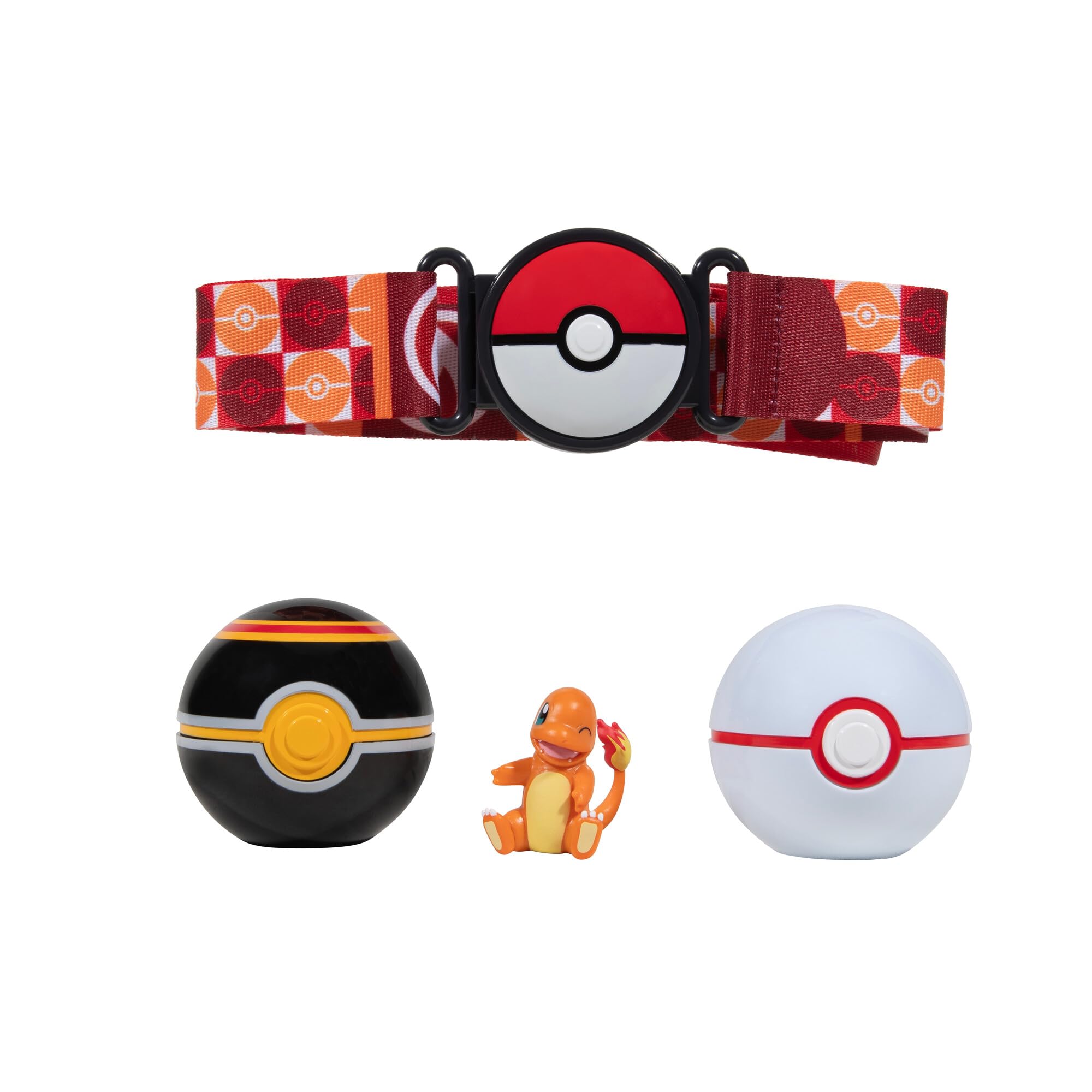 Charmander figure included fits inside each ball for quick training setups.
