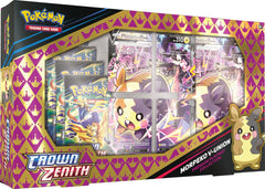 Pokemon Crown Zenith Morpeko V-Union playmat featuring Marnie, ideal for organized battles.