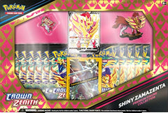 Pokémon Crown Zenith Shiny Zamazenta etched foil promo card adds rare value to decks.