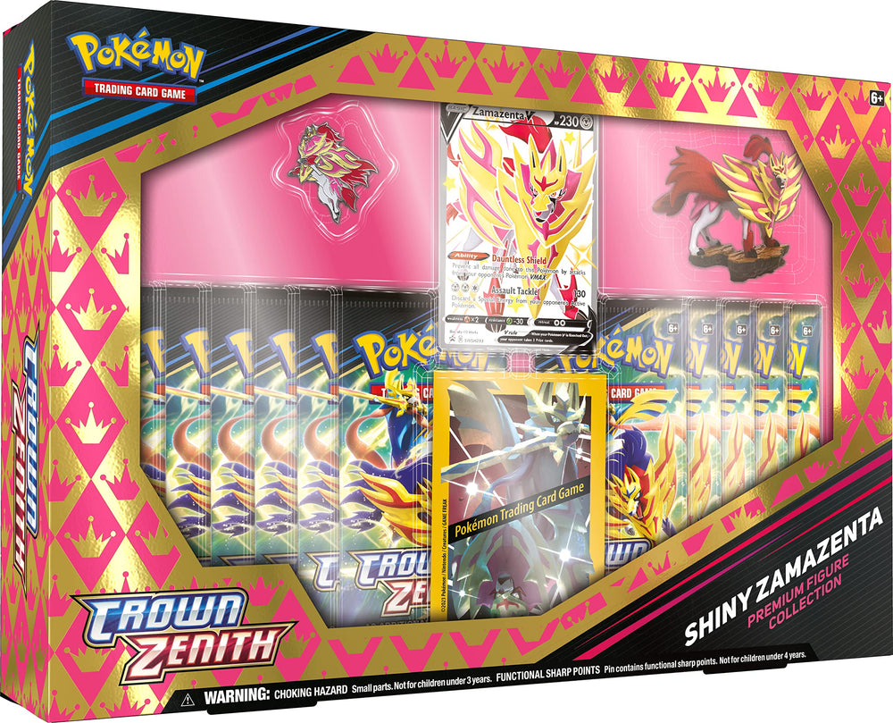 Pokémon Crown Zenith Shiny Zamazenta figure ideal for display and collection.