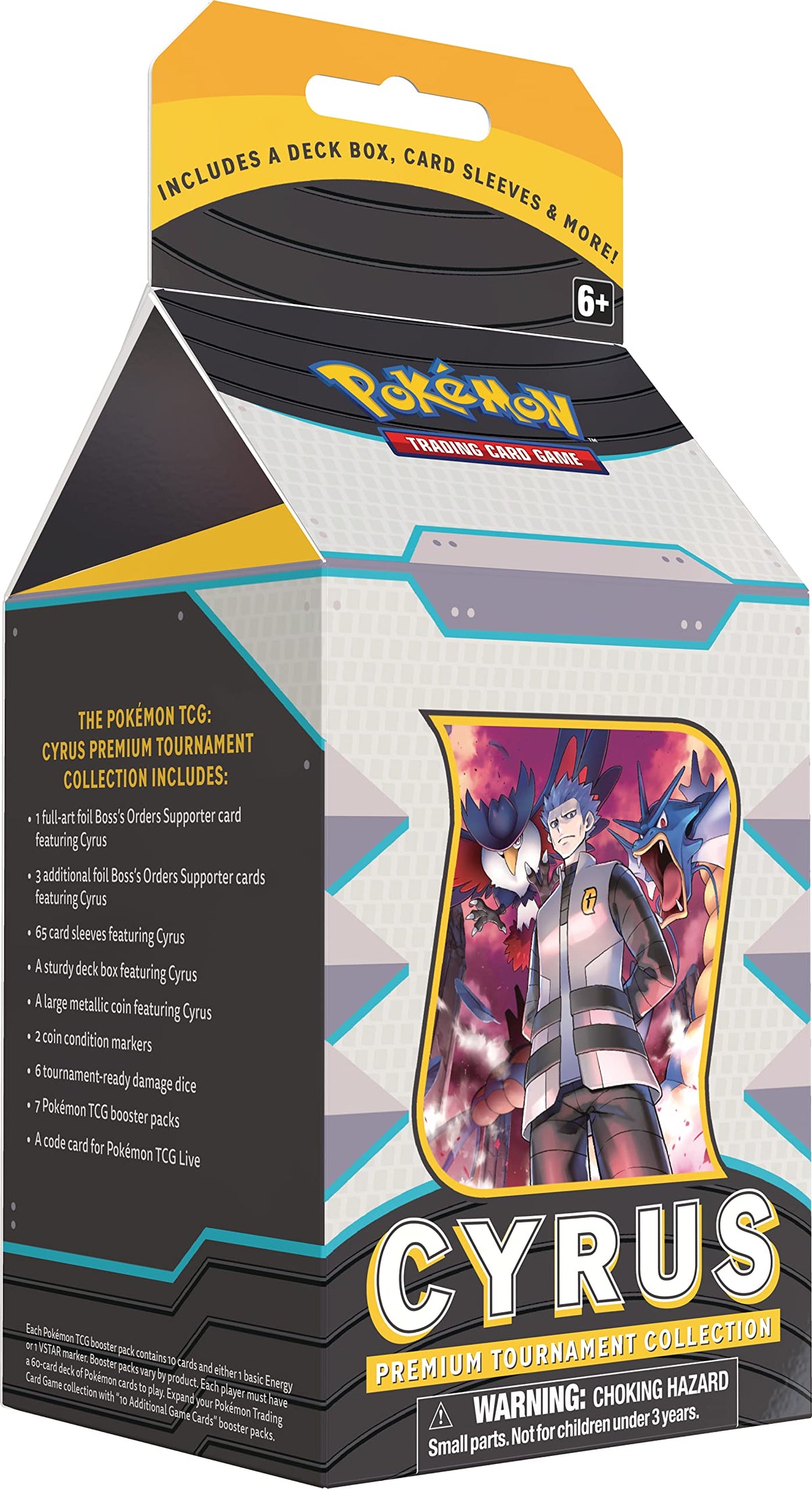 Pokemon Cyrus premium collection full-art foil Supporter card for display and deck flavor