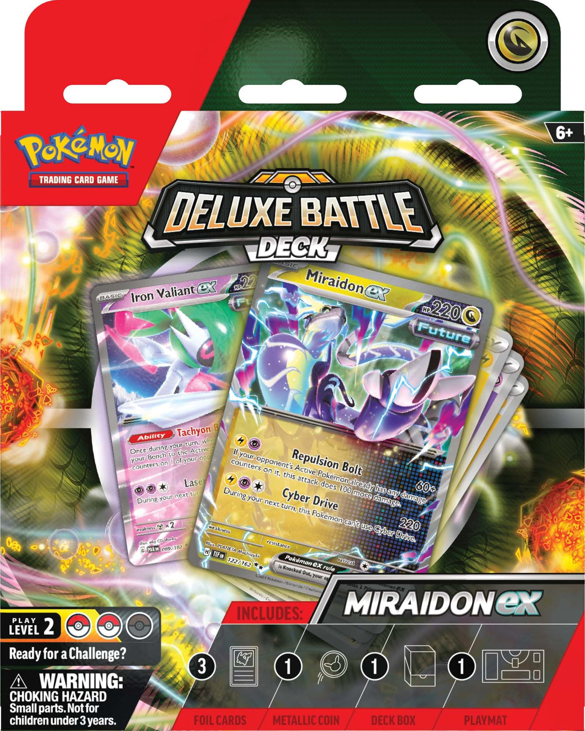 Pokemon Deluxe Battle Deck Miraidon ex foil cards for immediate in-game action.