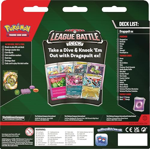 Pokémon Dragapult ex Battle Deck dice for tracking damage during battles.