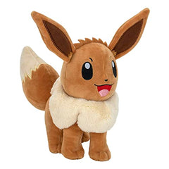 Pokémon Eevee plush back view, compact and portable