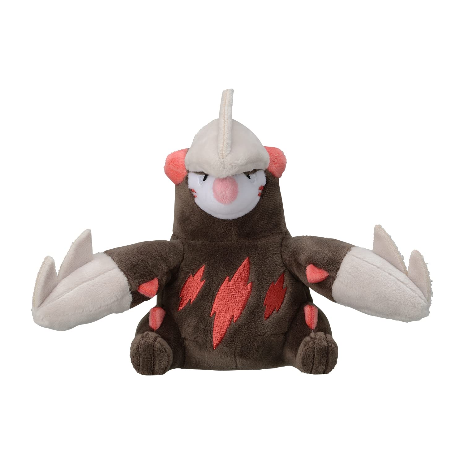 Pokémon Excadrill Sitting Cuties plush side view, ideal for display shelves.