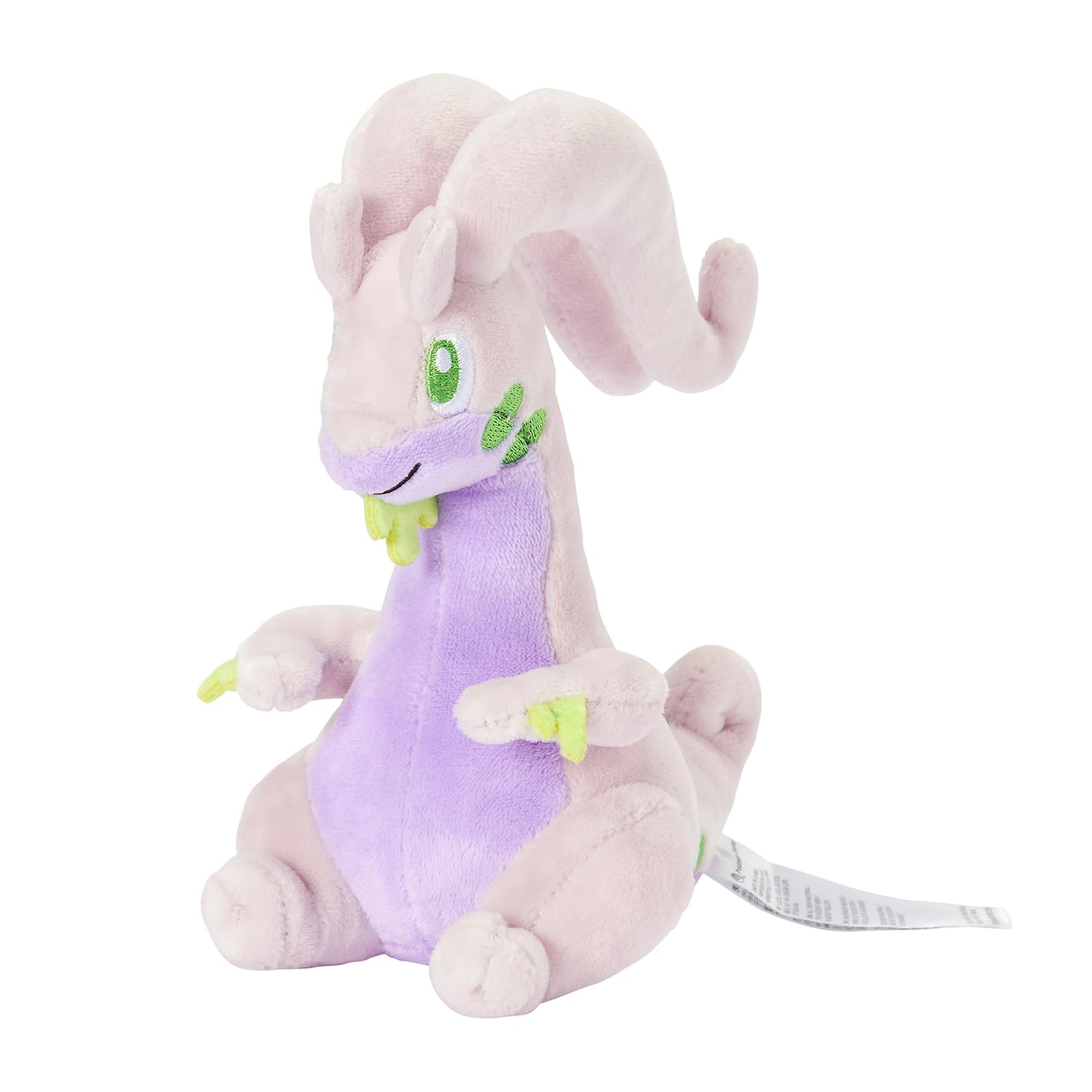 Pokémon Fit Goodra plush desktop sitting with microbead weight helps it stand