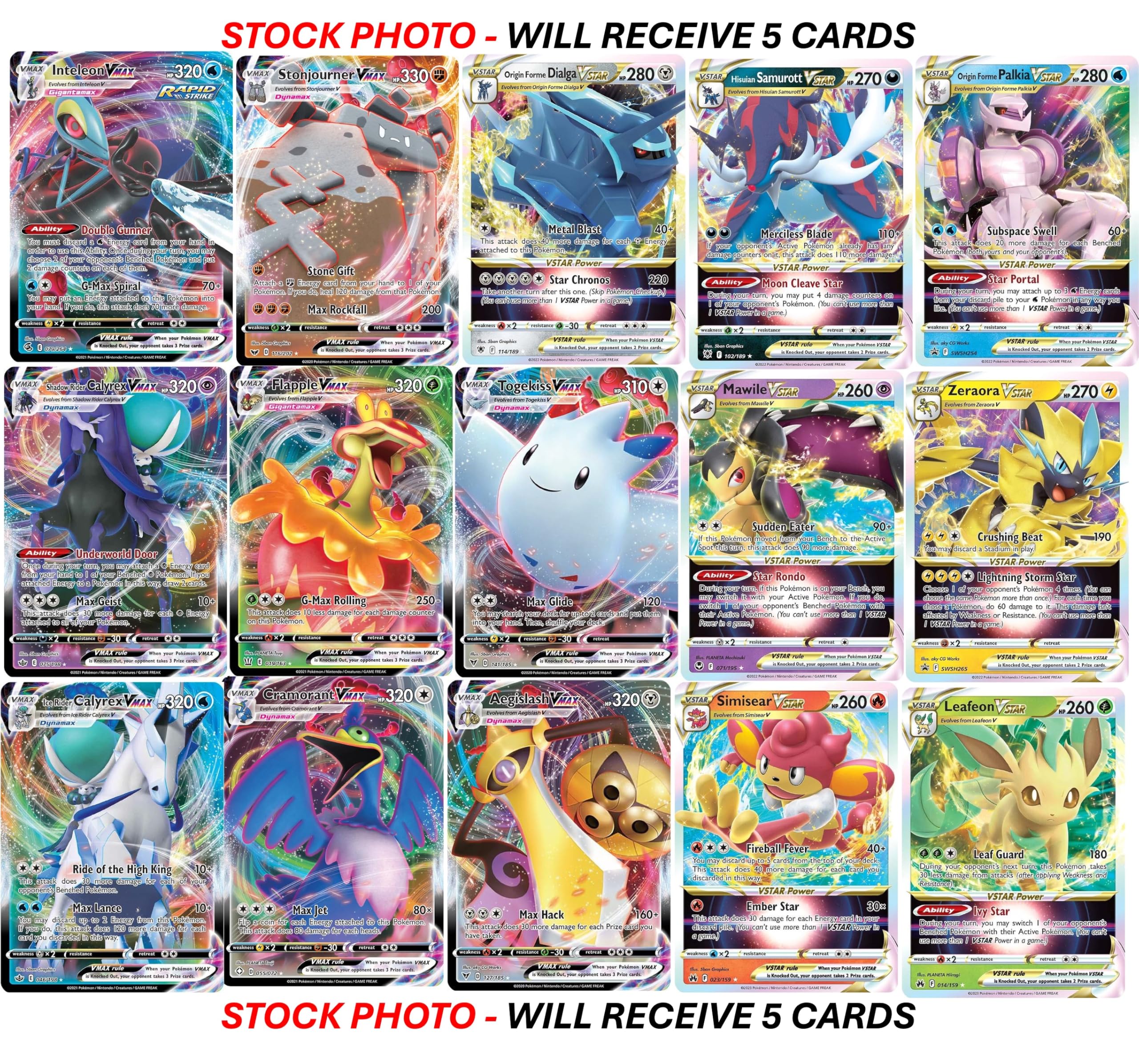 Pokemon full-art etched holographics add dramatic shine to any collection.