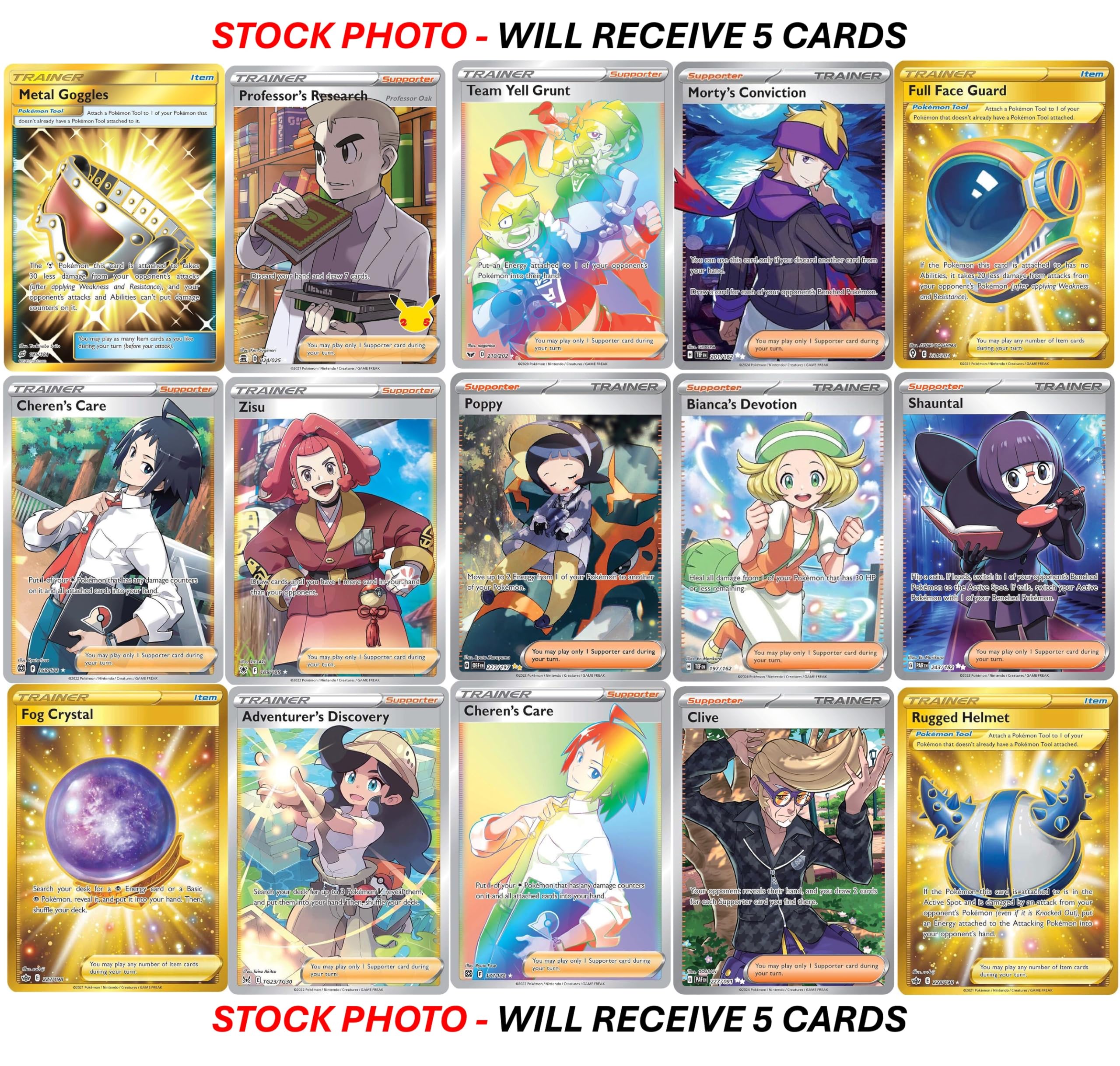 Pokémon full art etched trainer card design 3, collectible quality cards to trade with friends