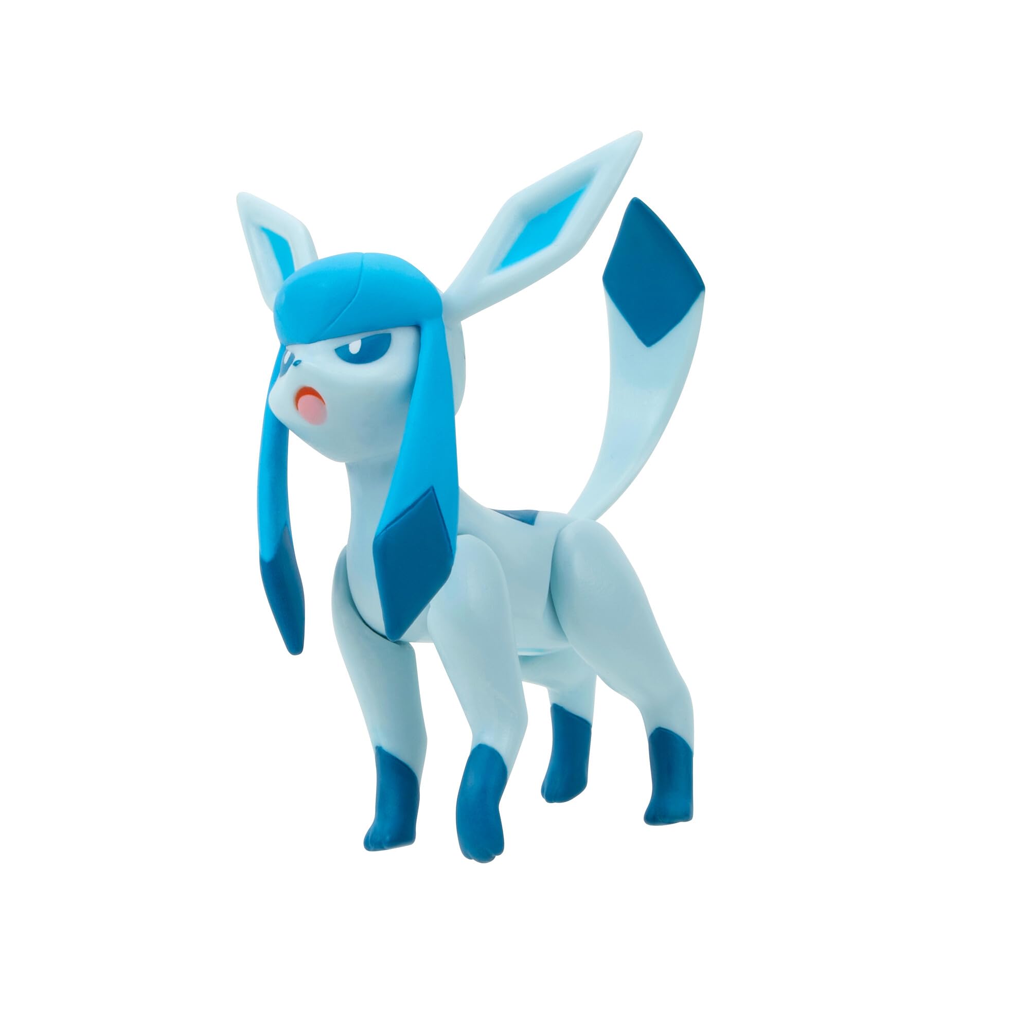 Pokémon Glaceon displayed in a battle-ready pose for imaginative play.