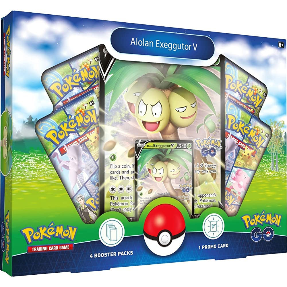 Pokemon GO Alolan Exeggutor V foil promo card for collection and gameplay
