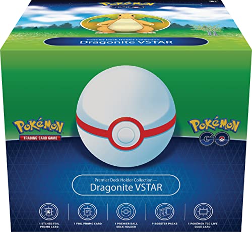 Dragonite V promo foil card with Pokemon GO branding for collection.