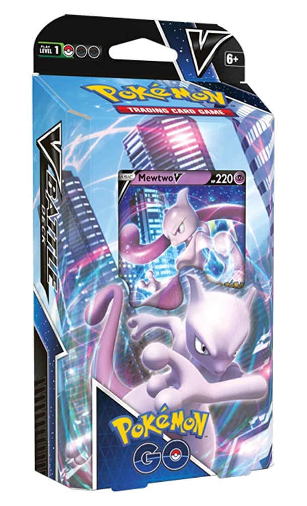 Pokémon GO Mewtwo V Battle Deck front artwork for fast-start battles.