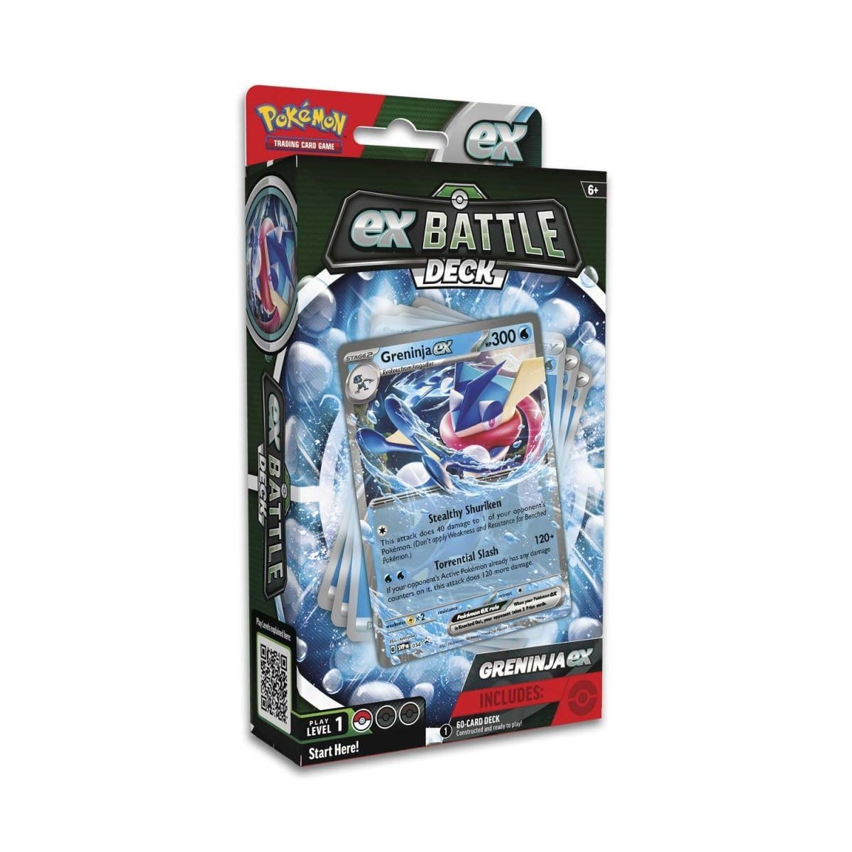 Pokemon Greninja ex Battle Deck cover, ready for quick battles with a striking ex Pokémon on display.