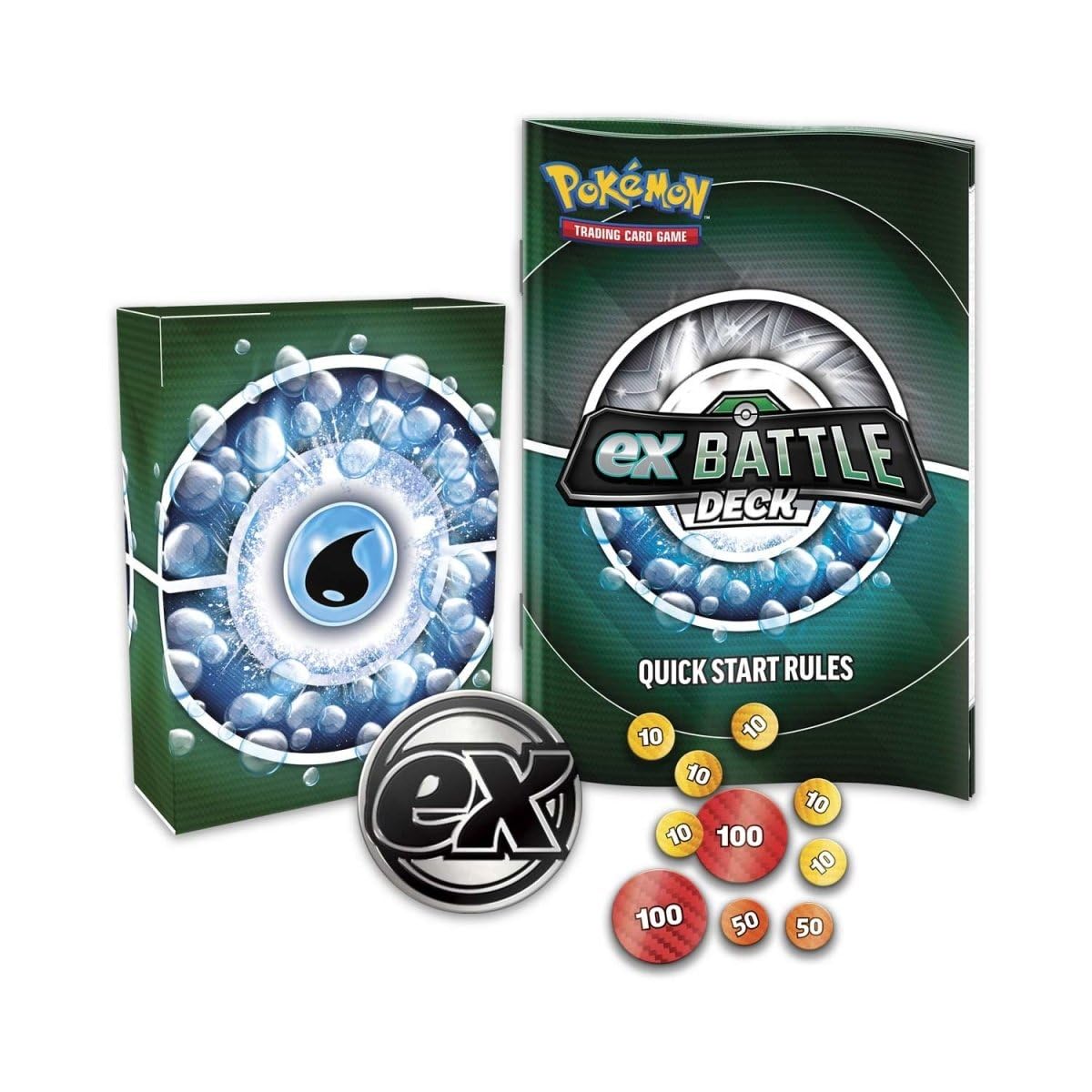 Greninja ex Battle Deck playmat and strategy sheet support solo and guided practice.