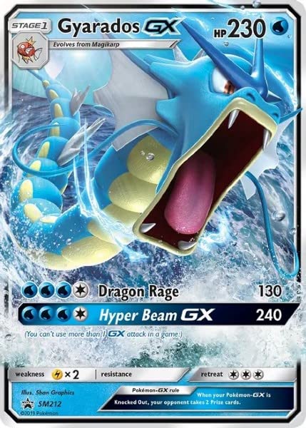 Pokemon Gyarados GX SM212 holo foil card for collection and gameplay