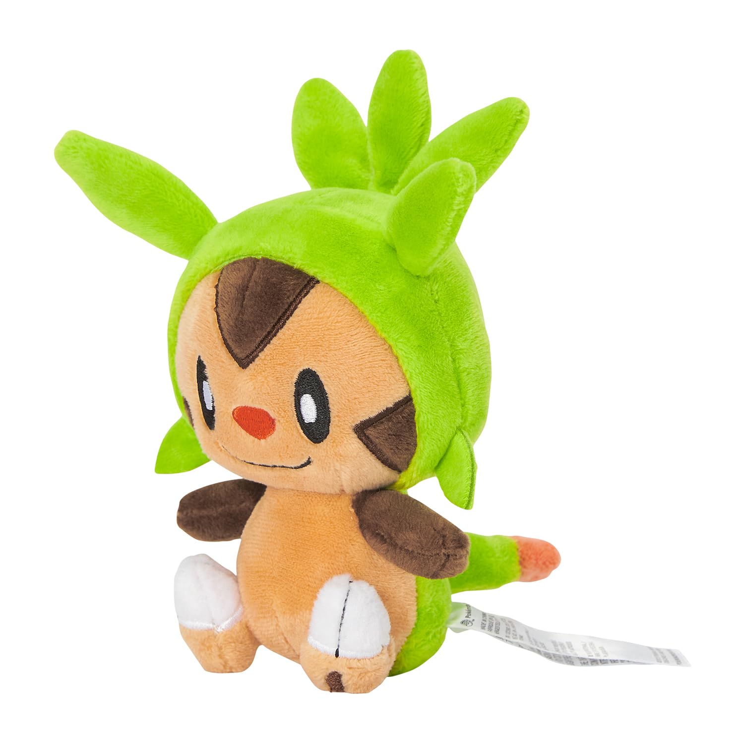 Pokémon Center Original Halimaron Chespin plush with microbeads for stable seating.