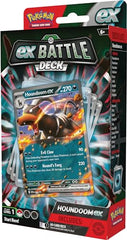 Pokémon Houndoom ex Battle Deck playmat and damage counters for practice.