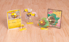 Pokemon Iono’s Bellibolt acrylic standees highlight gym-themed artwork.