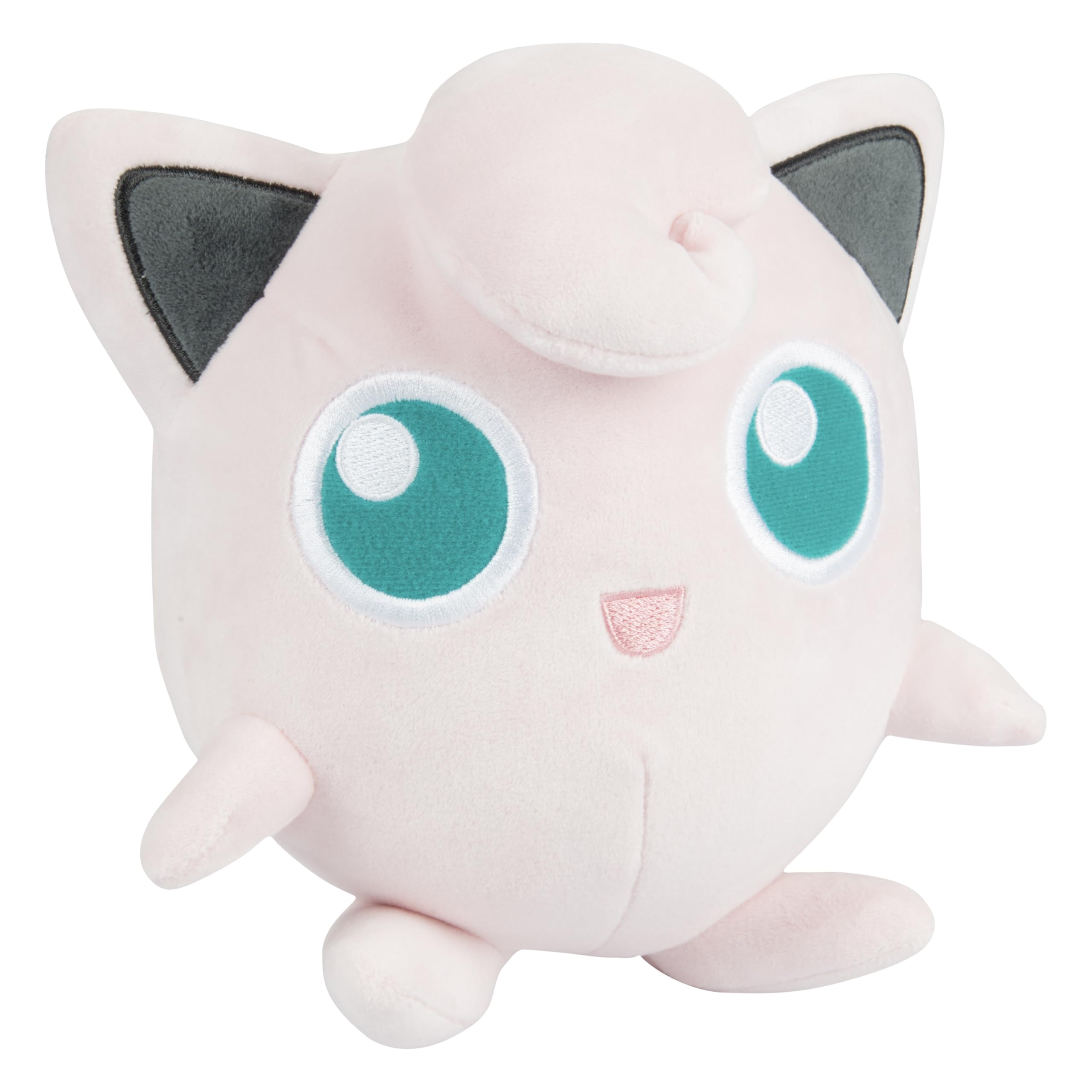 Pokémon Jigglypuff plush 8in face detail, expressive eyes spark imagination.