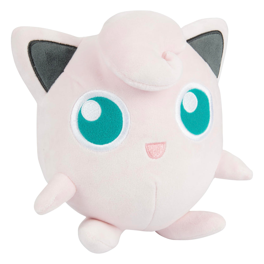 Pokémon Jigglypuff plush 8in face detail, expressive eyes spark imagination.